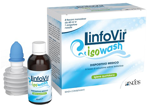 SOLUZIONE SALINA ISOTONICA LINFOVIR ISOWASH 8 FLACONI DA 60 ML - Farmadott.it