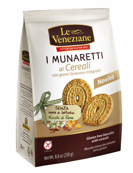 LE VENEZIANE MUNARETTI BISCOTTI CEREALI GRANO SARACENO INTEGRALE 250 G - Farmadott.it