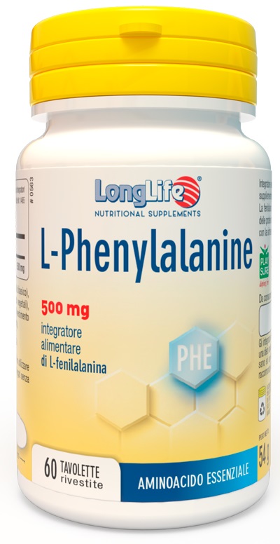 LONGLIFE L-PHENYLALANINE 500 MG 60 TAVOLETTE RIVESTITE DA 900 MG - Farmadott.it