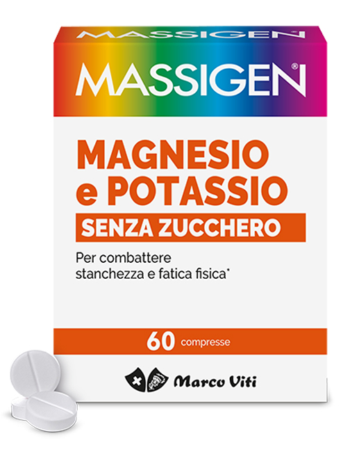 MASSIGEN MAGNESIO POTASSIO SENZA ZUCCHERI 60 COMPRESSE - Farmadott.it