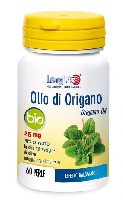 LONGLIFE OLIO ORIGANO BIO 60 PERLE DI GELATINA - Farmadott.it