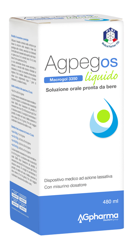 AGPEG OS MACROGOL 3350 LIQUIDO 480 ML - Farmadott.it