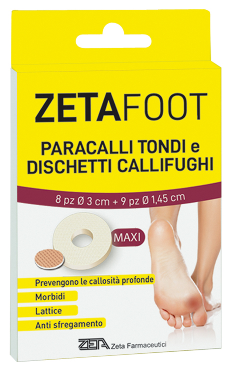 ZETAFOOT PARACALLO TONDO 8 PEZZI + DISCHETTO CALLIFUGO 9 PEZZI - Farmadott.it