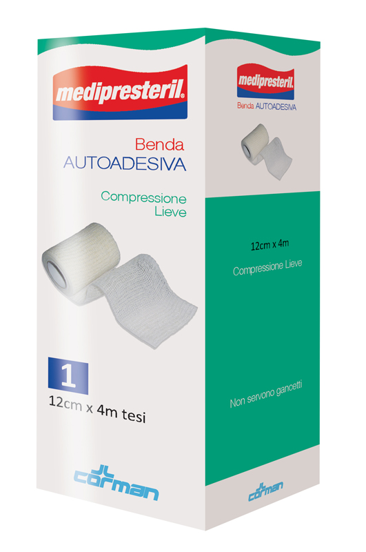 MEDIPRESTERIL BENDA AUTOADESIVA 12X400 CM 1 PEZZO - Farmadott.it