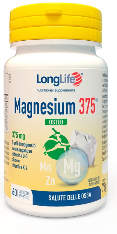 LONGLIFE MAGNESIUM 375 OSTEO 60 TAVOLETTE - Farmadott.it