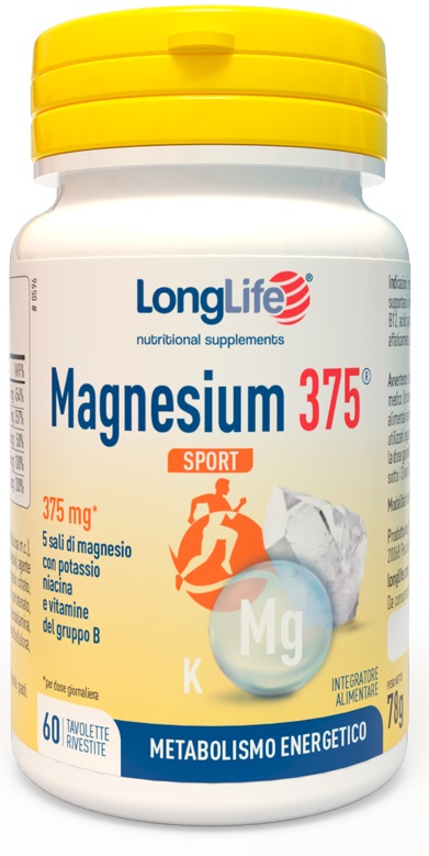 LONGLIFE MAGNESIUM 375 SPORT 60 TAVOLETTE - Farmadott.it