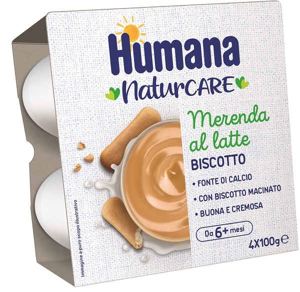 HUMANA MERENDA LATTE BISCOTTO 4 PEZZI DA 100 G - Farmadott.it