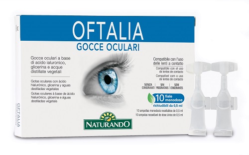 GOCCE OCULARI MONODOSE OFTALIA 2 STRIP DA 5 FIALE DA 0,5 ML - Farmadott.it