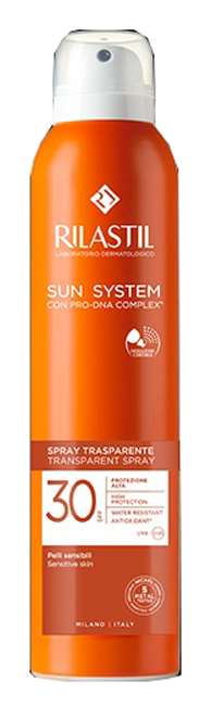 RILASTIL SUN SYSTEM TRANSPARENT SPRAY SPF30 200 ML - Farmadott.it