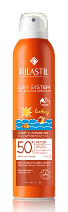 RILASTIL SUN SYSTEM BABY TRANSPARENT SPRAY SPF50+ 200 ML - Farmadott.it