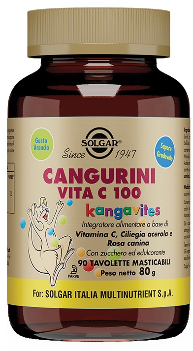 CANGURINI VITA C 100 90 TAVOLETTE MASTICABILI - Farmadott.it