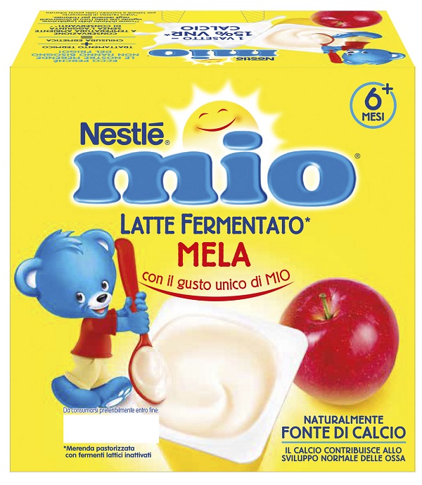 MIO MERENDA LATTE FERMENTATO MELA 4 PEZZI DA 100 G - Farmadott.it