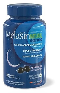 MELASIN NATURAL SONNO 1MG 30 CARAMELLE GOMMOSE GUSTO LAMPONE - Farmadott.it