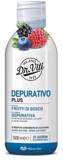 DR VITI DEPURATIVO PLUS FRUTTI DI BOSCO 500 ML SENZA ZUCCHERI - Farmadott.it