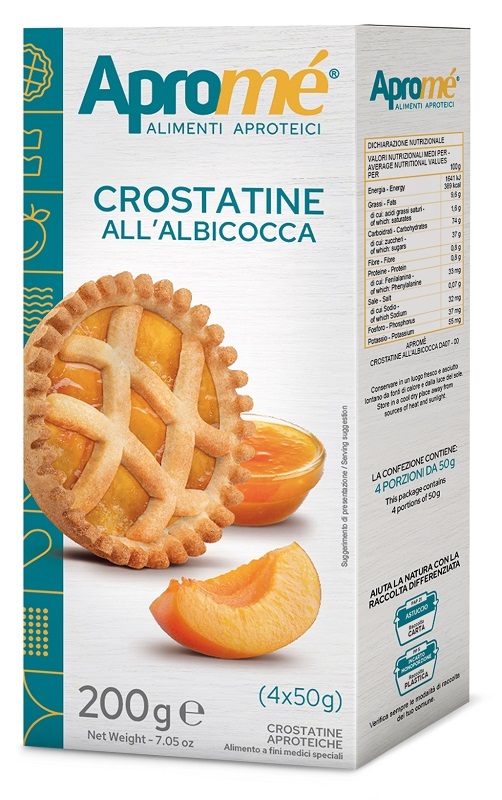 APROME' CROSTATINE ALBICOCCA 4 PEZZI DA 50 G - Farmadott.it