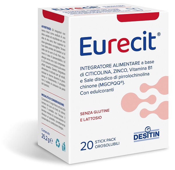 EURECIT 20 STICK PACK OROSOLUBILI DA 1,26 G CON EDULCORANTI SENZA GLUTINE SENZA LATTOSIO - Farmadott.it