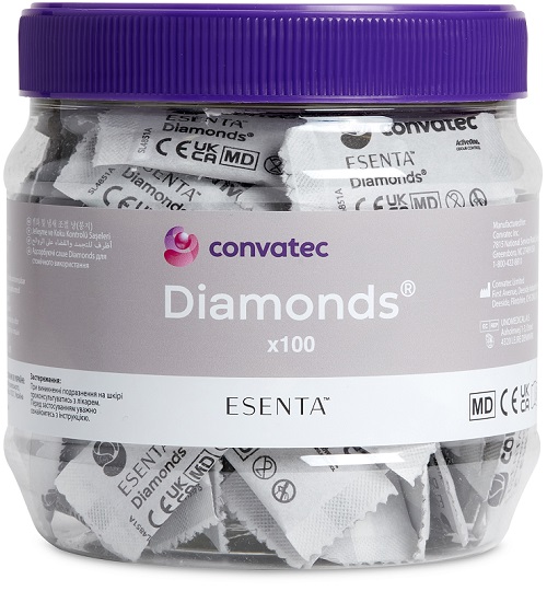 BUSTINE GELIFICANTI ANTIODORE PER STOMIA ESENTA DIAMONDS 100 PEZZI - Farmadott.it