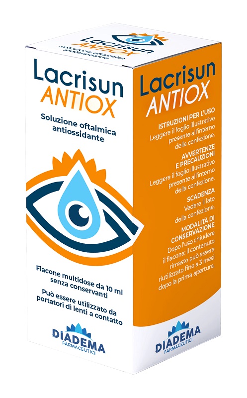 LACRISUN ANTIOX SOLUZIONE OFTALMICA ANTIOSSIDANTE OCCHI FLACONE MULTIDOSE 10 ML - Farmadott.it