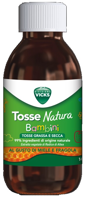 VICKS TOSSE NATURA BAMBINI TOSSE GRASSA E SECCA GUSTO MIELE E FRAGOLA 140 ML - Farmadott.it