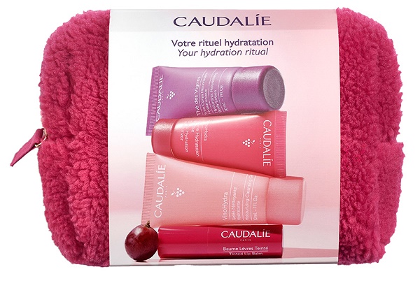 CAUDALIE TROUSSE INVERNO 2025 VINOHYDRA GEL DETERGENTE 30 ML + VINOHYDRA CREMA IDRATAZIONE INTENSA 15 ML + THE DES VIGNES CORPO 30 ML + BALSAMO LABBRA COLORATO 4,5 G - Farmadott.it