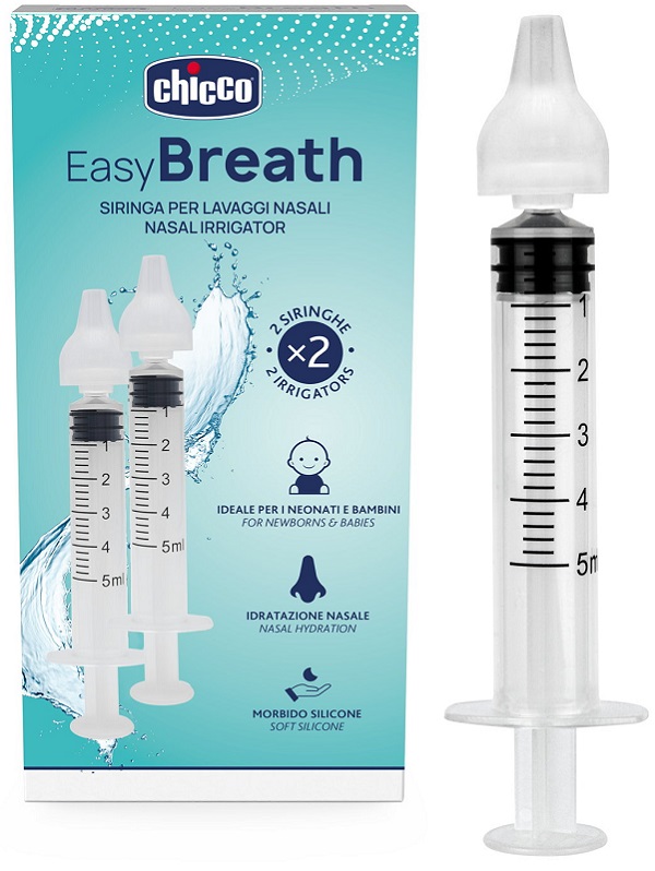 SIRINGA NASALE LAVAGGI EASY BREATH CHICCO 2 PEZZI - Farmadott.it