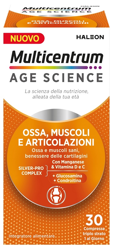 MULTICENTRUM AGE SCIENCE OSSA MUSCOLI ARTICOLAZIONI 30 COMPRESSE - Farmadott.it