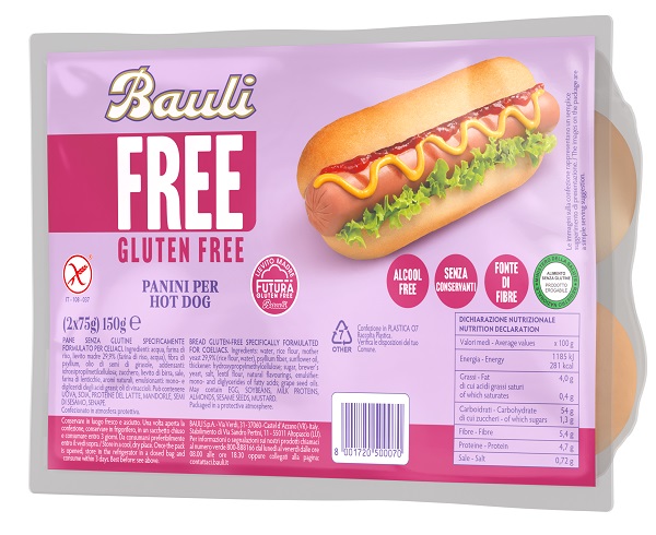 BAULI FREE PANINI HOT DOG 2 PEZZI DA 75 G - Farmadott.it