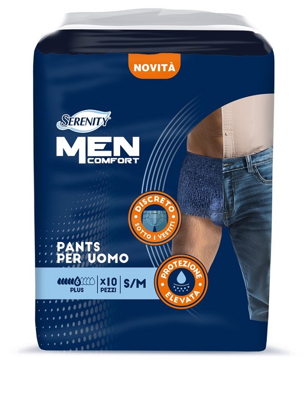 PANNOLONE A MUTANDINA SERENITY MEN COMFORT PLUS S/M 10 PEZZI - Farmadott.it