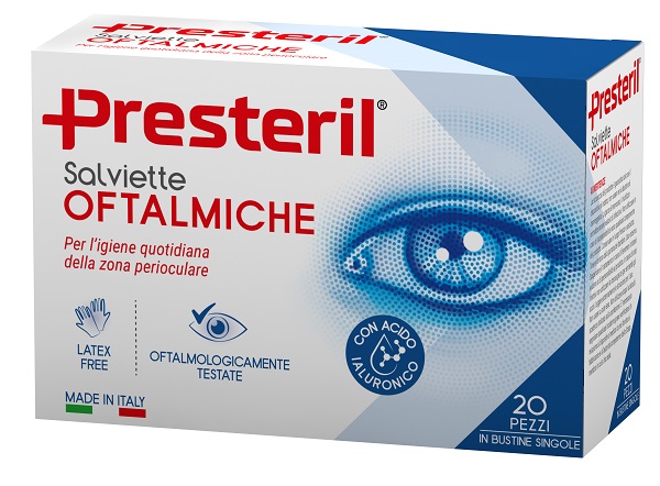 SALVIETTE OFTALMICHE PRESTERIL 20 PEZZI - Farmadott.it