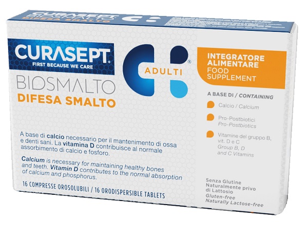 CURASEPT BIOSMALTO DIFESA SMALTO ADULTI 16 COMPRESSE OROSOLUBILI - Farmadott.it