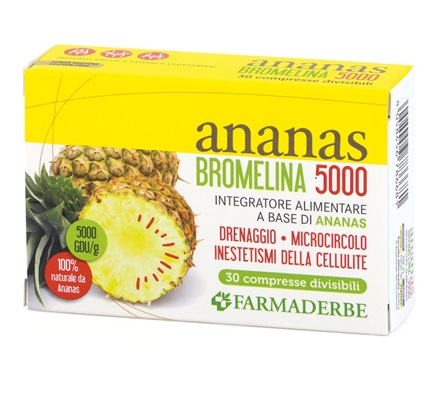 ANANAS BROMELINA 5000 30 COMPRESSE - Farmadott.it