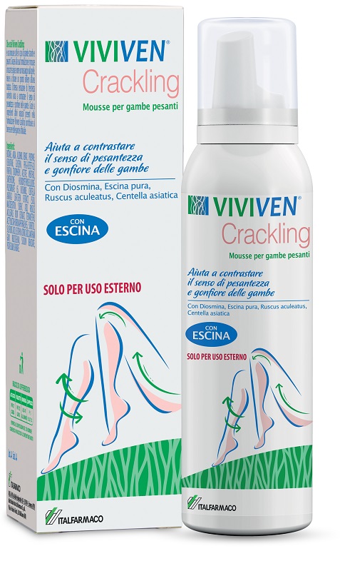 VIVIVEN CRACKLING MOUSSE GAMBE PESANTI 150 ML - Farmadott.it