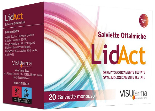 LIDACT SALVIETTE OFTALMICHE PERIOCULARI MONOUSO 20 PEZZI - Farmadott.it