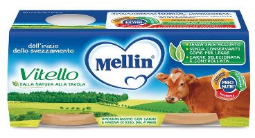 MELLIN OMOGENEIZZATO VITELLO 2 X 120 G - Farmadott.it