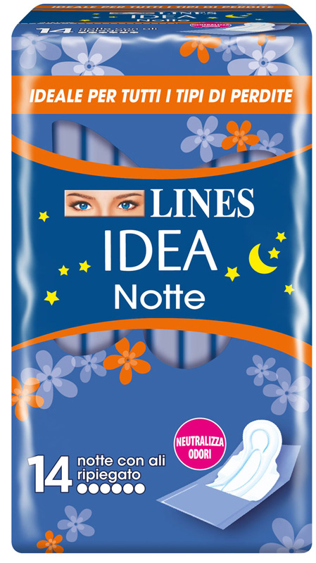 LINES IDEA NOTTE CON ALI RIPIEGATE 14 PEZZI - Farmadott.it
