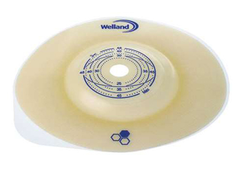 PLACCA PER COLOSTOMIA CONVESSA RITAGLIABILE AURUM2 DIAMETRO 13-35 MM FLANGIA 55 MM 5 PEZZI - Farmadott.it