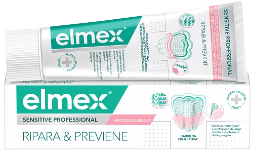 DENTIFRICIO ELMEX SENSITIVE RIPARA & PREVIENE 75 ML - Farmadott.it