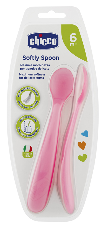 CHICCO CUCCHIAIO SILICONE FEMMINILE BI PACK 6M+ - Farmadott.it