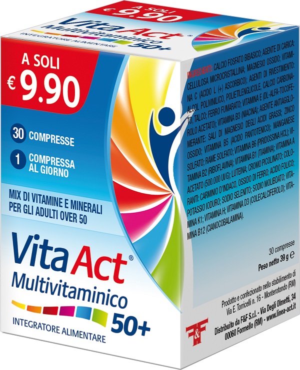 VITA ACT MULTIVITAMINICO 50+ 30 COMPRESSE - Farmadott.it