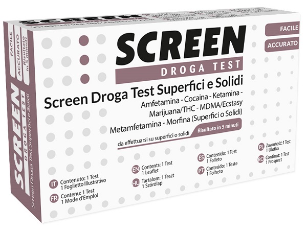 SCREEN DROGA TEST 7 DROGHE SU SUPERFICI SOLIDI O POLVERI - Farmadott.it