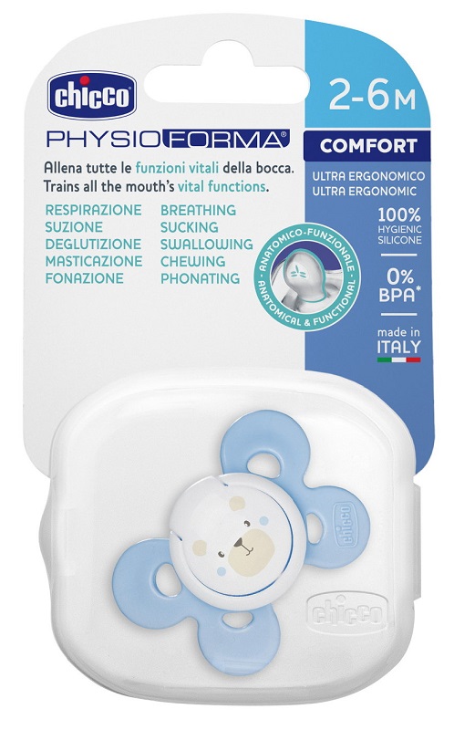 CHICCO SUCCHIETTO COMFORT BOY IN SILICONE 2-6 MESI 1 PEZZO - Farmadott.it