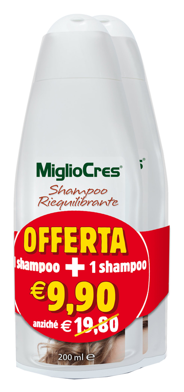 MIGLIOCRES SHAMPOO RIEQUILIBRANTE BIPACK 200 ML - Farmadott.it