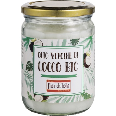 FIOR DI LOTO OLIO VERGINE DI COCCO BIO 450 ML - Farmadott.it