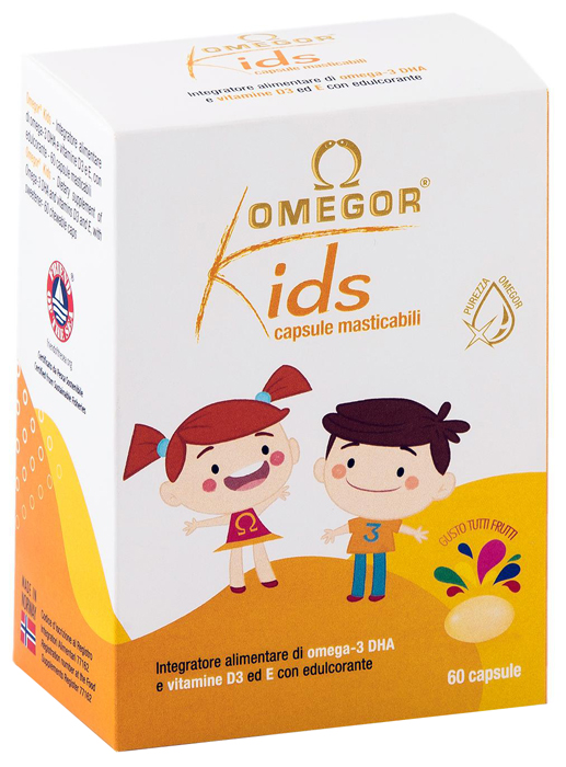 OMEGOR KIDS 60 CAPSULE MASTICABILI - Farmadott.it