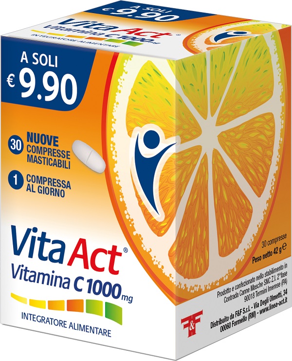 VITA ACT VITAMINA C 1000MG 30 COMPRESSE MASTICABILI - Farmadott.it