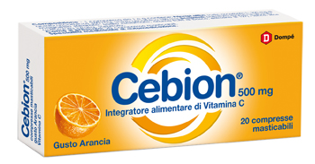 CEBION MASTICABILE ARANCIA VITAMINA C 500 MG 20 COMPRESSE - Farmadott.it