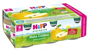 HIPP BIO OMOGENEIZZATO MELA GOLDEN 6X80 G - Farmadott.it