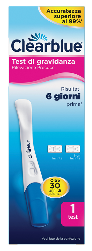 TEST DI GRAVIDANZA CLEARBLUE RILEVAZIONE PRECOCE 1 PEZZO - Farmadott.it