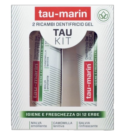 TAU MARIN DENTIFRICIO RINFRESCANTE RICARICA TAU KIT 2X20ML - Farmadott.it