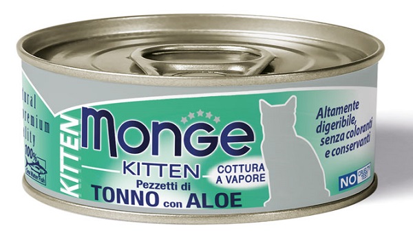 MONGE NATURAL QUALITY GATTO MONGE JELLY PEZZETTI TONNO BONITO/ALOE KITTEN 80 G - Farmadott.it